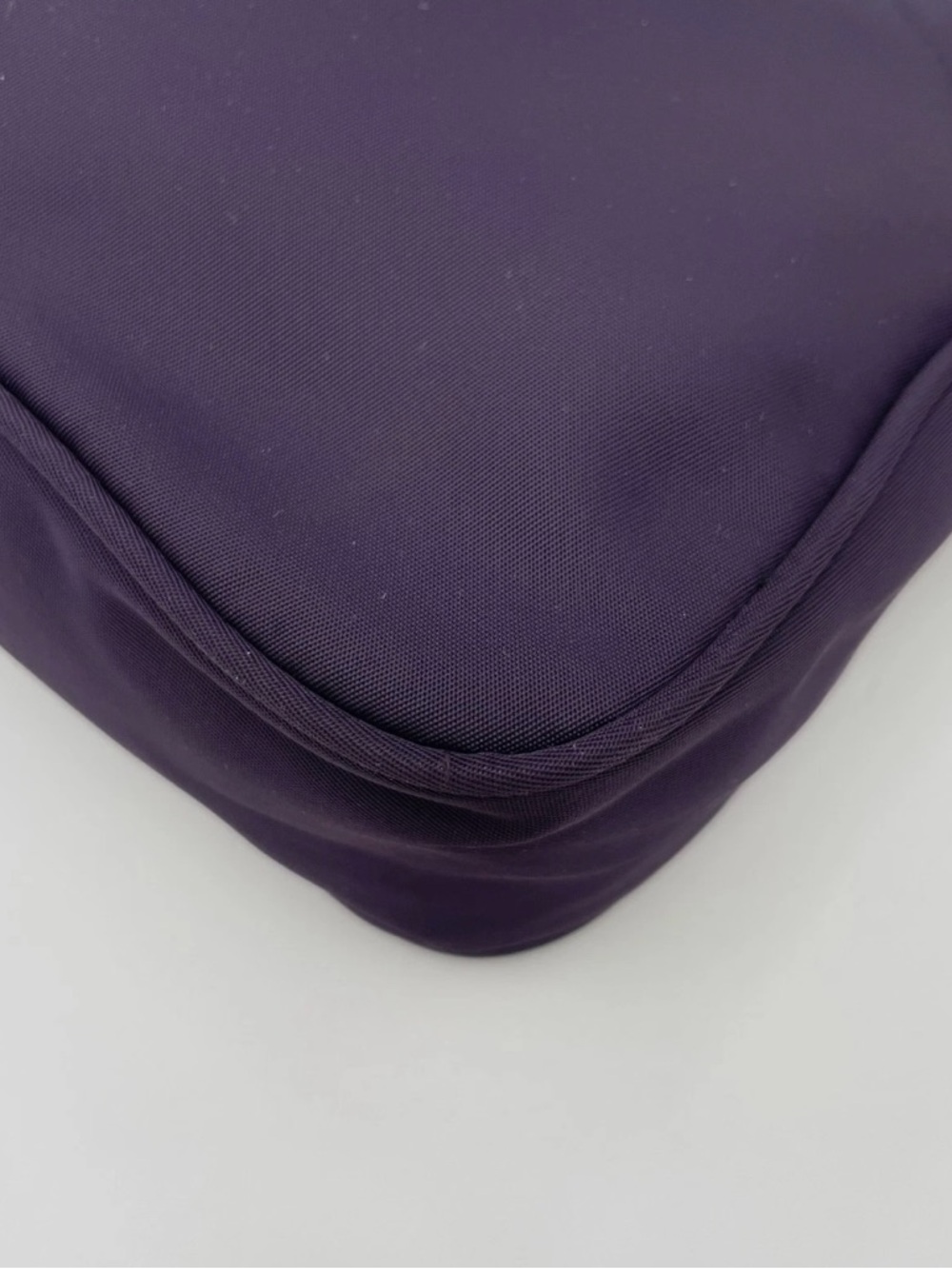 Prada Deep Purple Nylon Shoulder Bag with Triangle Logo y2k - Picture 10 of 15